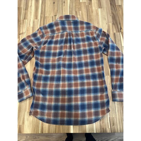 Vans Mens Medium Tailored Fit Flannel Shirt Plaid Button Up Long Sleeve - Picture 10 of 12